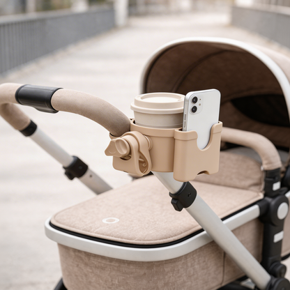 Babywagen Flaschen-/Kaffeebecher- und Handyhalter.