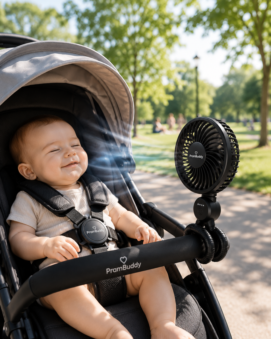 PramBuddy™ Rechargeable Stroller Fan