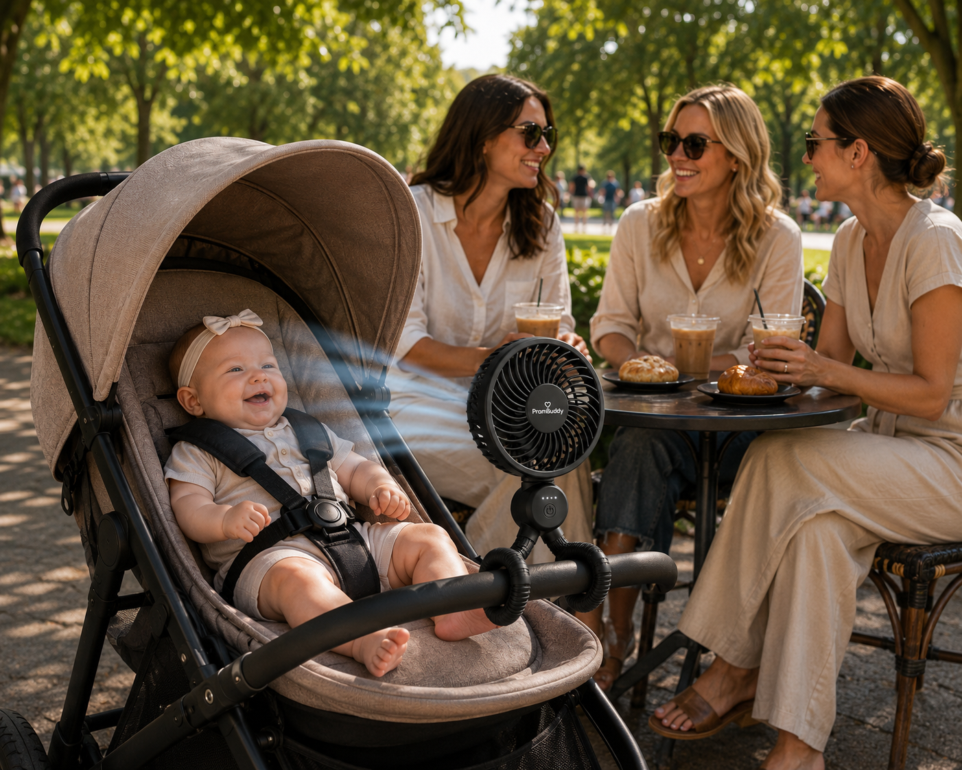 PramBuddy™ Rechargeable Stroller Fan