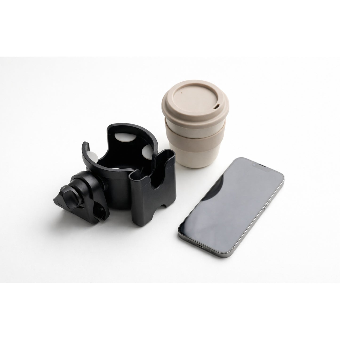 Babywagen Flaschen-/Kaffeebecher- und Handyhalter.